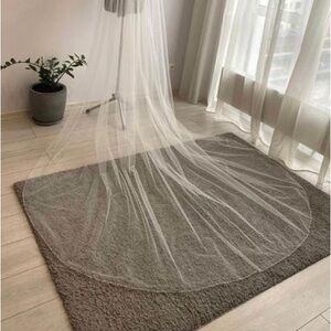 BRAND NEW cathedral veil with beaded edge